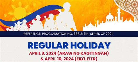 DoLE pay rules for Araw ng Kagitingan, Eid al.